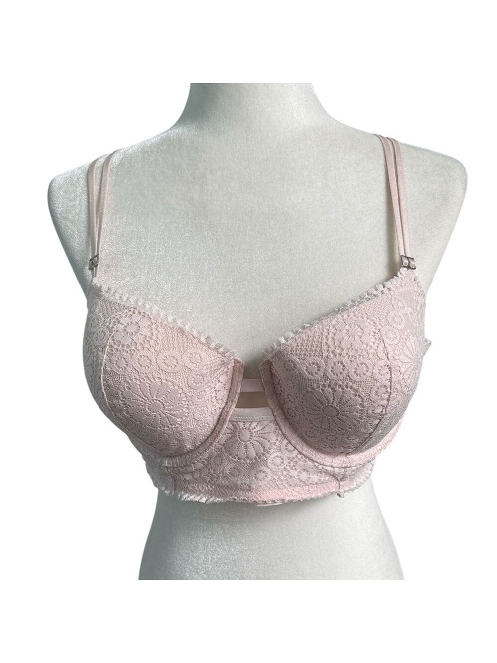 Aerie Real Power Balconette Lightly Padded Lace Bra 38D